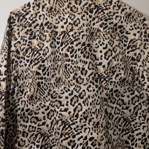 Chico's Animal Print Jean Jacket - Picture 10 of 16